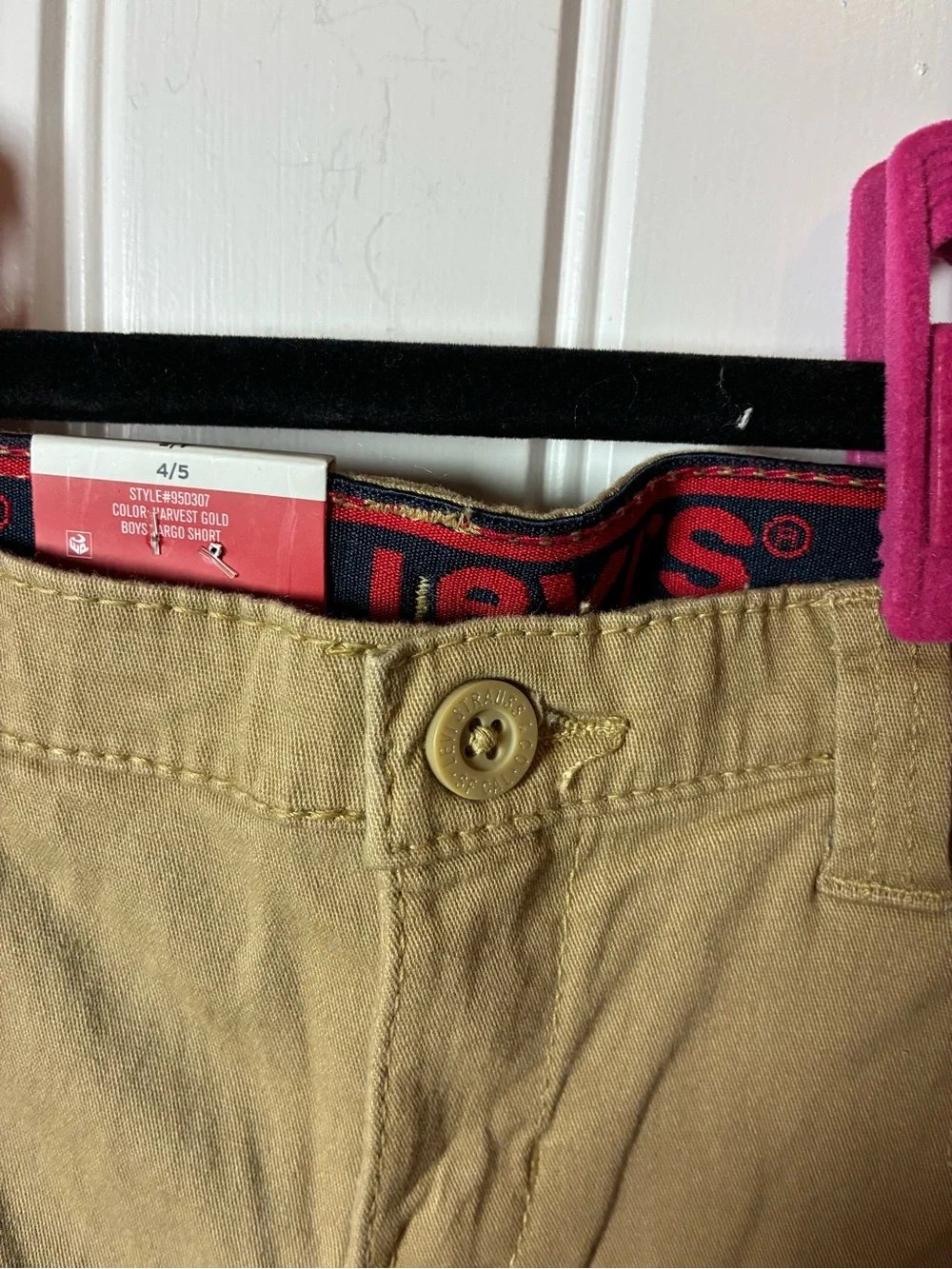 Levi's Kids Tan  Cargo Shorts with Red Logo Tab